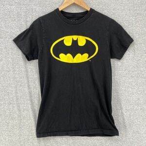 Batman Shirt Youth Large Black Yellow Short Sleeve Tee Crew Neck